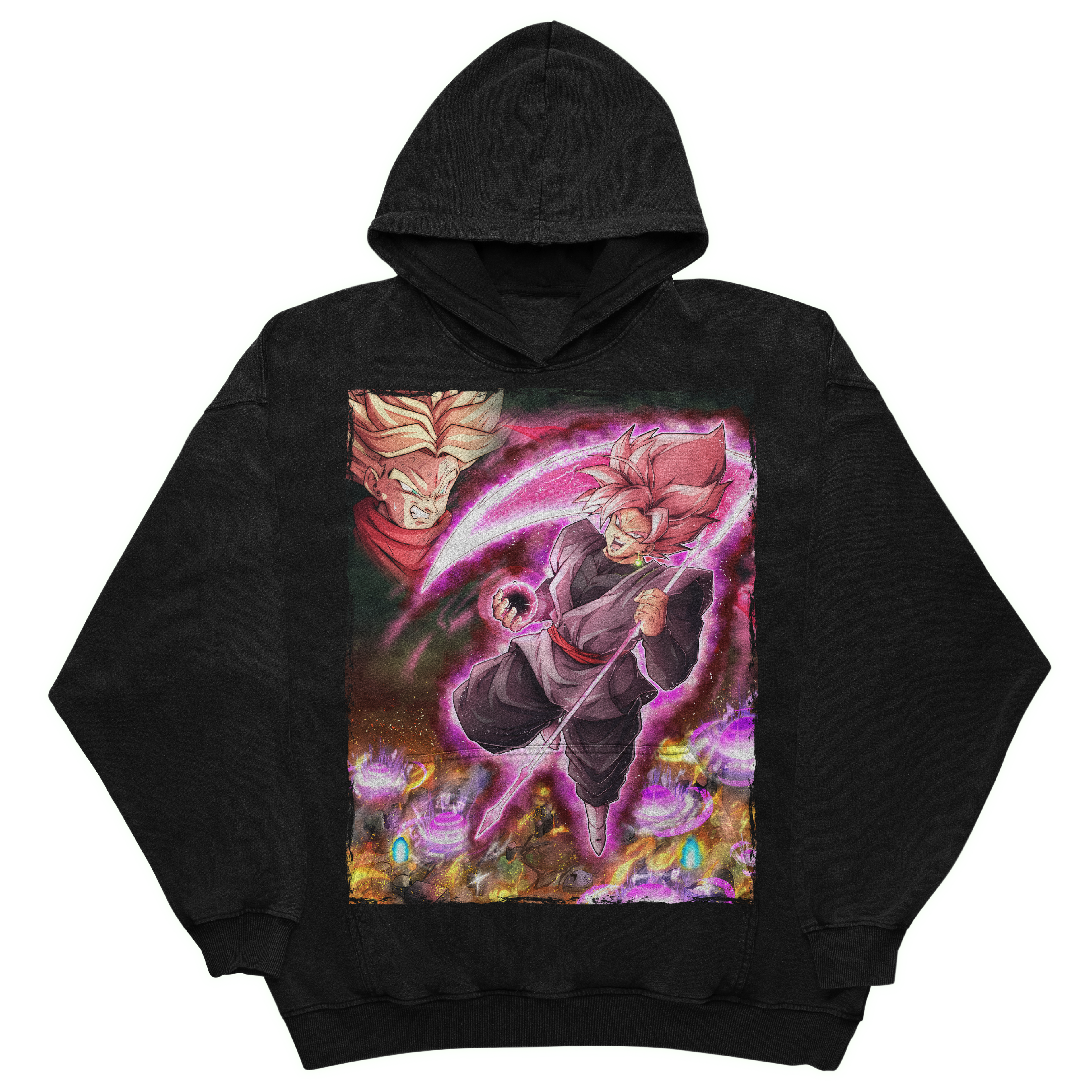 [Front] Rose Black Full Art [Hoodie]